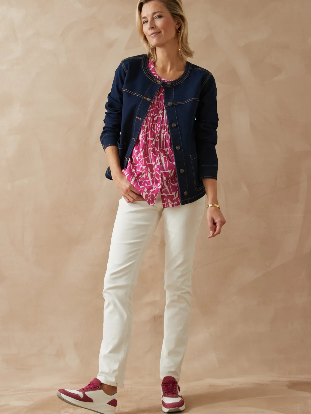 Femme Daxon Blouse en microfibre manches courtes