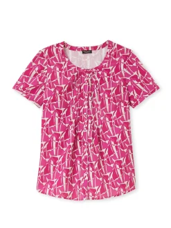 Femme Daxon Blouse en microfibre manches courtes