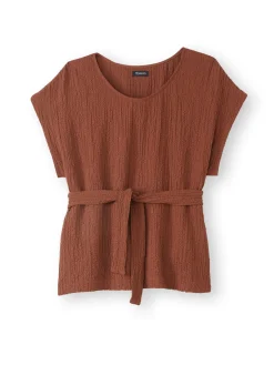 Femme Daxon Blouse en seersucker