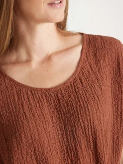 Femme Daxon Blouse en seersucker