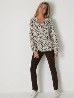 Femme Daxon Blouse fluide encolure V