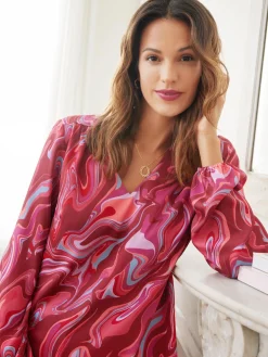 Femme Daxon Blouse fluide encolure V