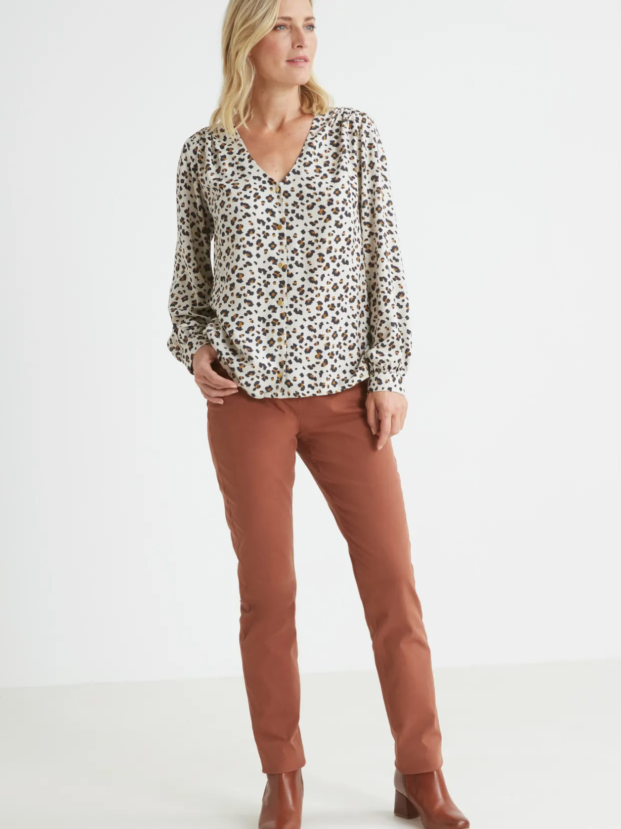 Femme Daxon Blouse fluide encolure V
