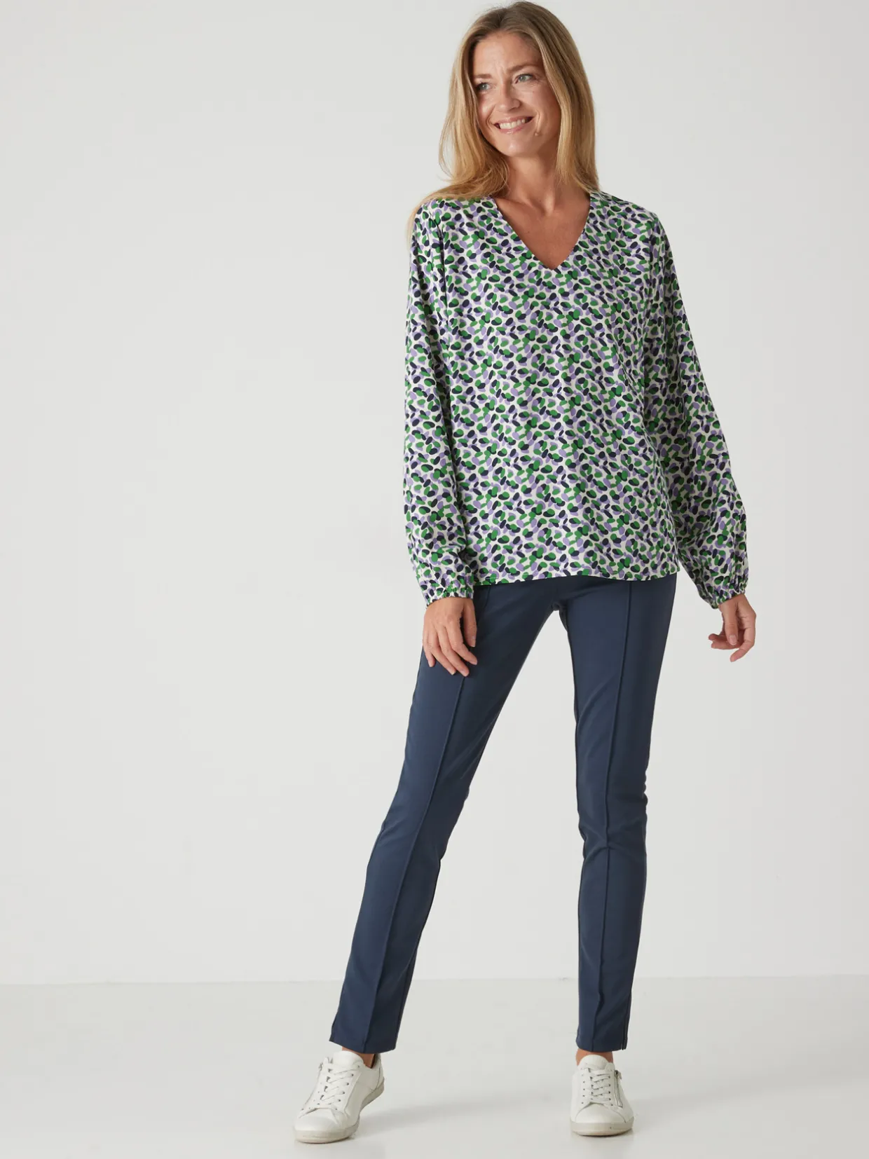 Femme Daxon Blouse fluide encolure V