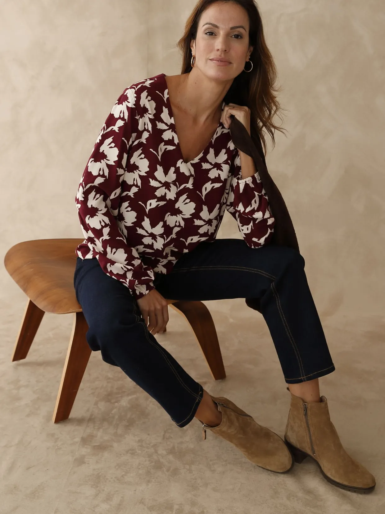 Femme Daxon Blouse fluide encolure V