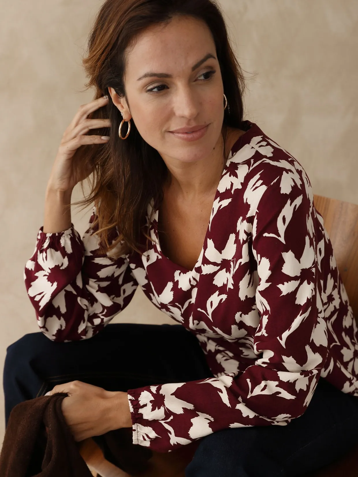 Femme Daxon Blouse fluide encolure V