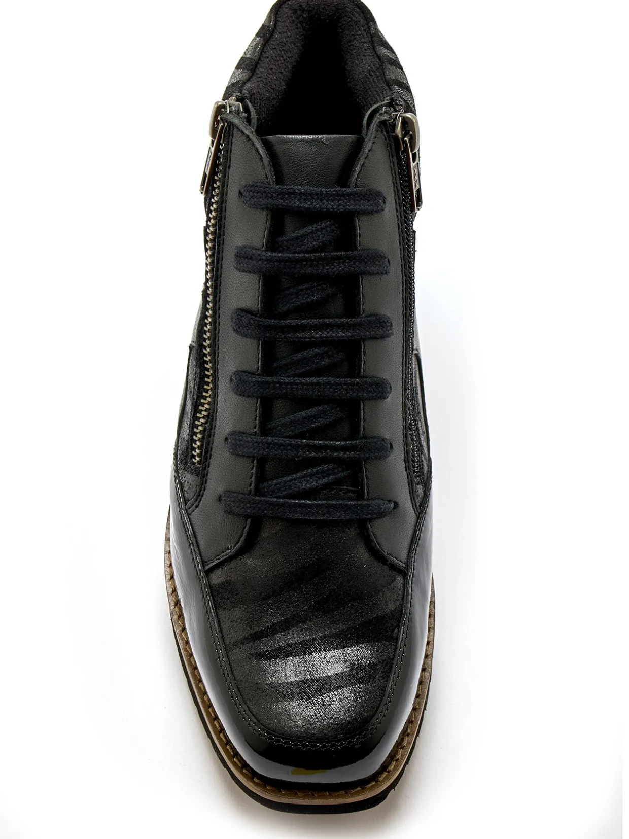 Femme Pédiconfort Boots à lacets cuir doublées suédine