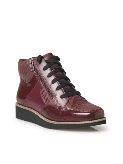 Femme Pédiconfort Boots à lacets cuir doublées suédine