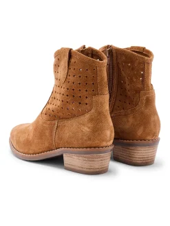 Femme Pédiconfort Boots ajourées cuir velours