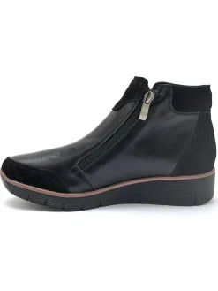 Femme Pédiconfort Boots compensées zippées