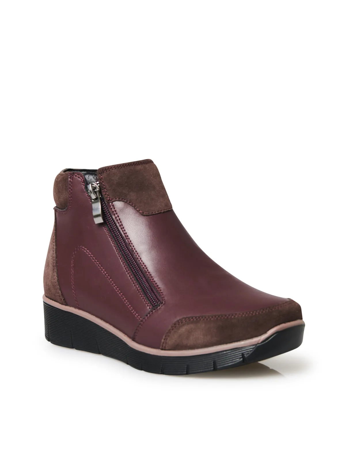 Femme Pédiconfort Boots compensées zippées