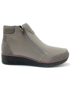 Femme Pédiconfort Boots compensées zippées