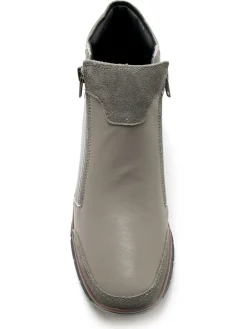 Femme Pédiconfort Boots compensées zippées