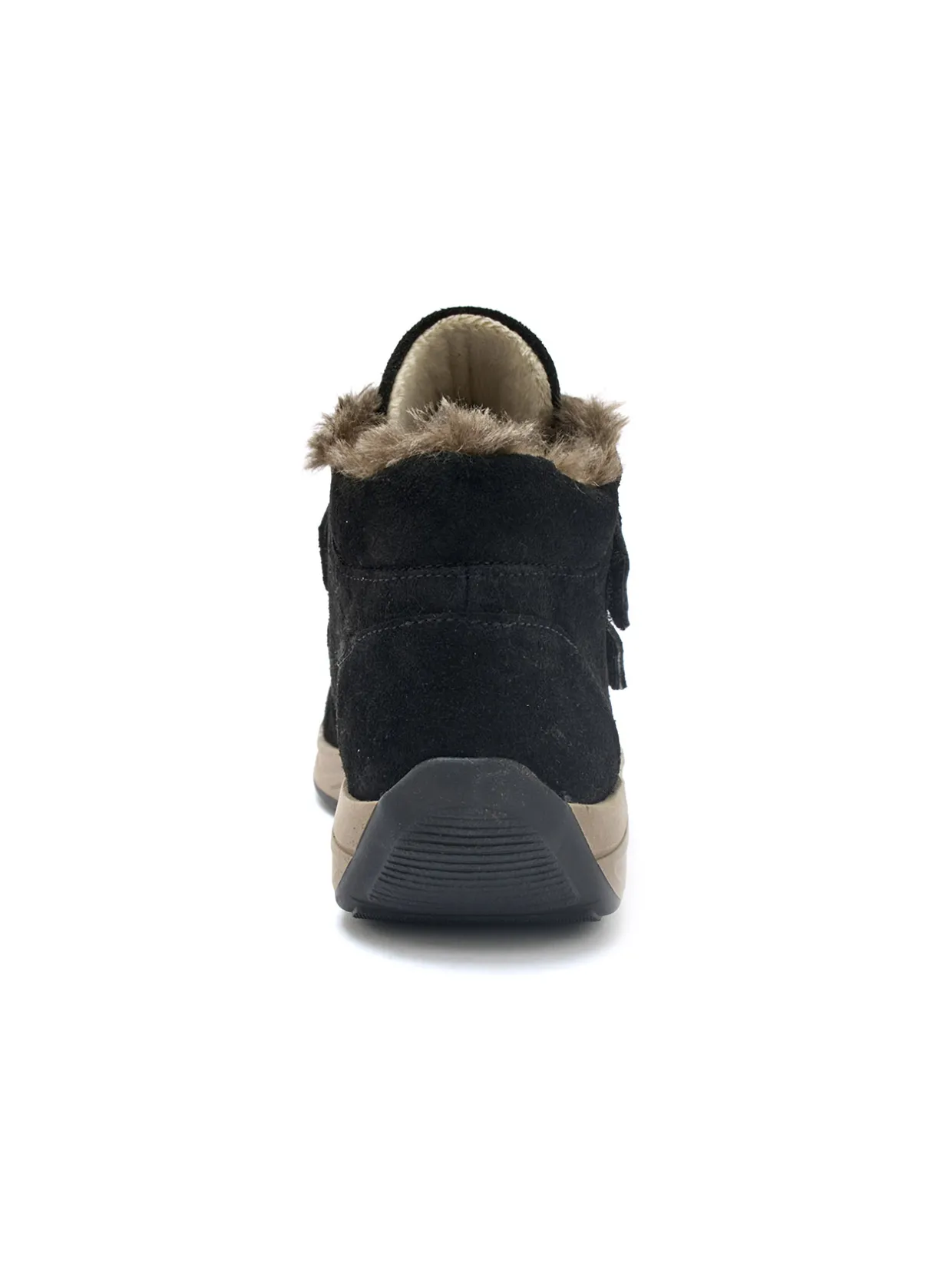 Femme Pédiconfort Boots cuir velours à scratchs