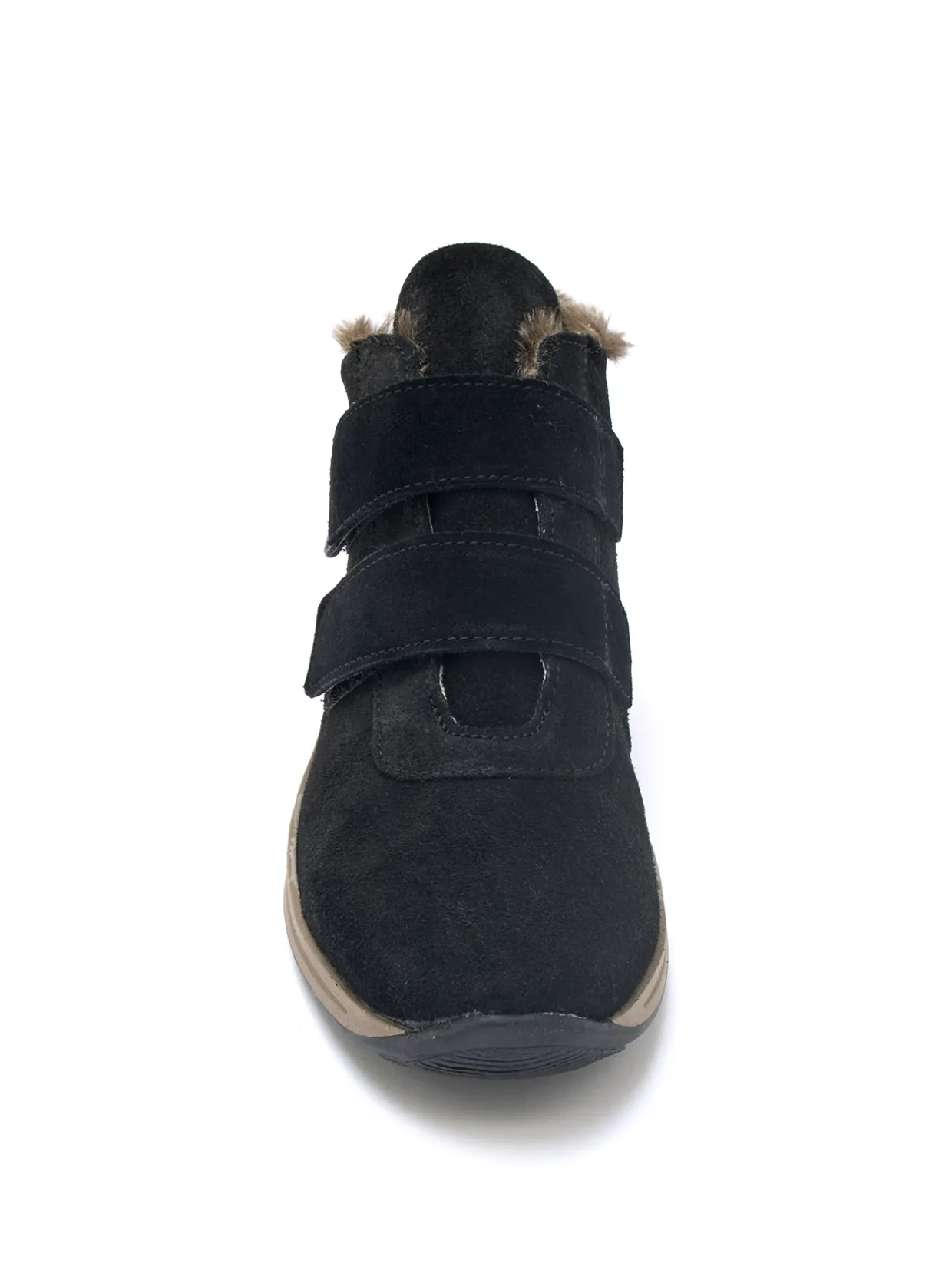 Femme Pédiconfort Boots cuir velours à scratchs