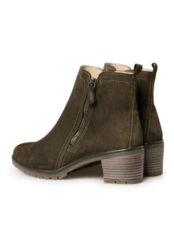 Femme Pédiconfort Boots cuir velours largeur confort