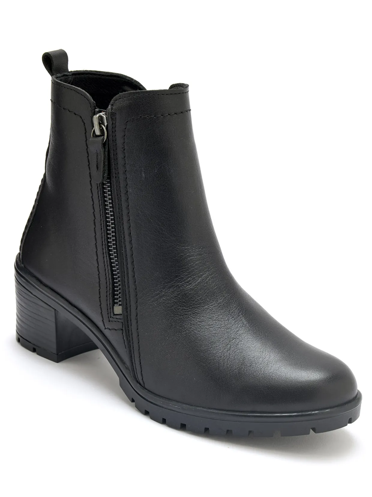 Femme Pédiconfort Boots dessus cuir extra larges