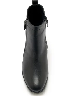 Femme Pédiconfort Boots dessus cuir extra larges