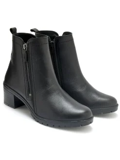 Femme Pédiconfort Boots dessus cuir extra larges
