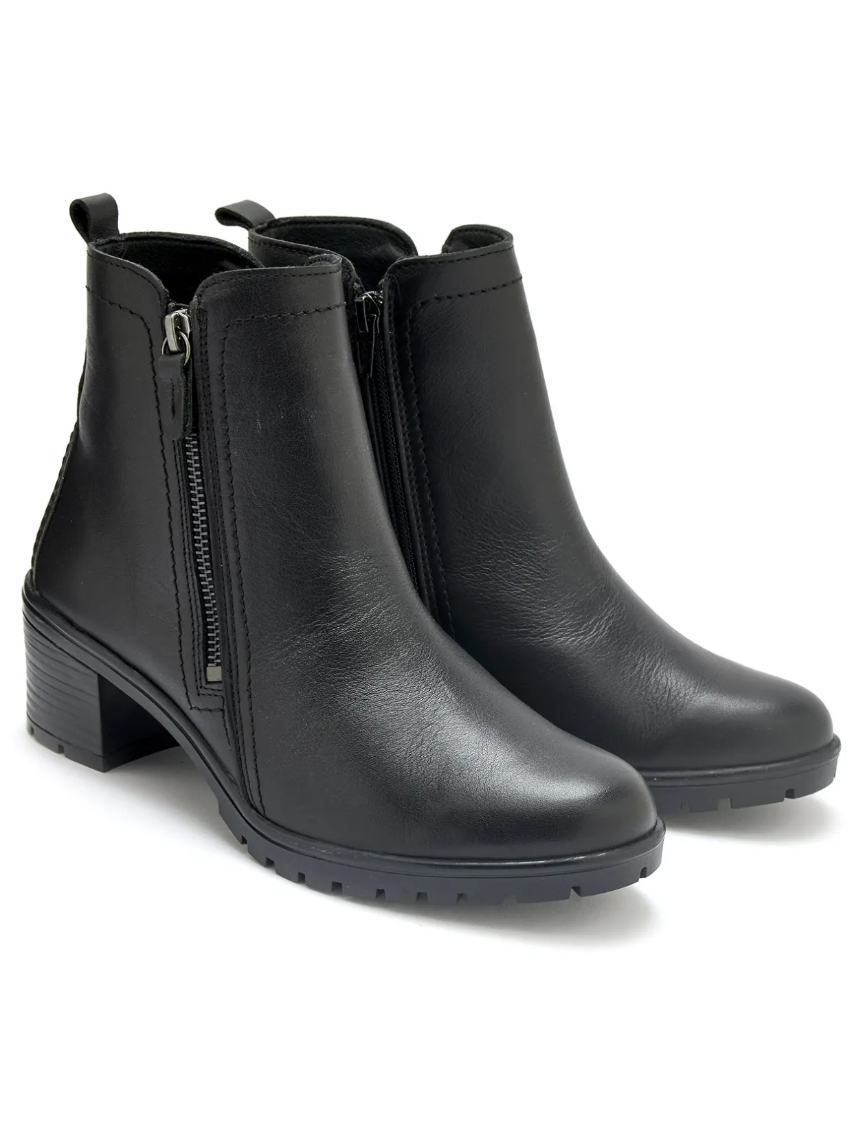Femme Pédiconfort Boots dessus cuir extra larges