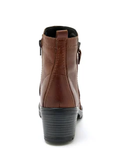 Femme Pédiconfort Boots dessus cuir largeur confort