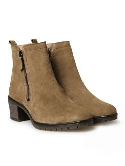 Femme Pédiconfort Boots dessus cuir velours extra larges