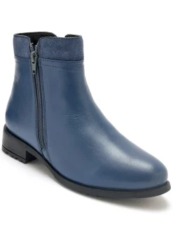 Femme Pédiconfort Boots en cuir double zip