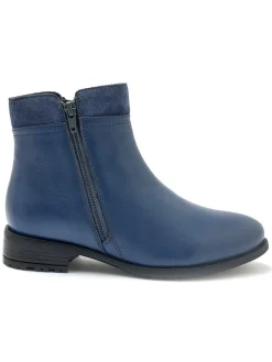 Femme Pédiconfort Boots en cuir double zip