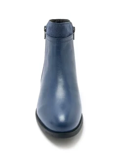 Femme Pédiconfort Boots en cuir double zip