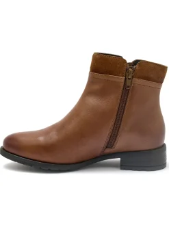 Femme Pédiconfort Boots en cuir double zip