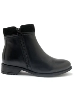 Femme Pédiconfort Boots en cuir double zip