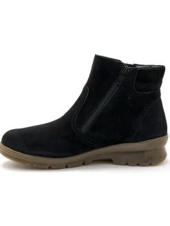 Femme Pédiconfort Boots en cuir extensible double zip