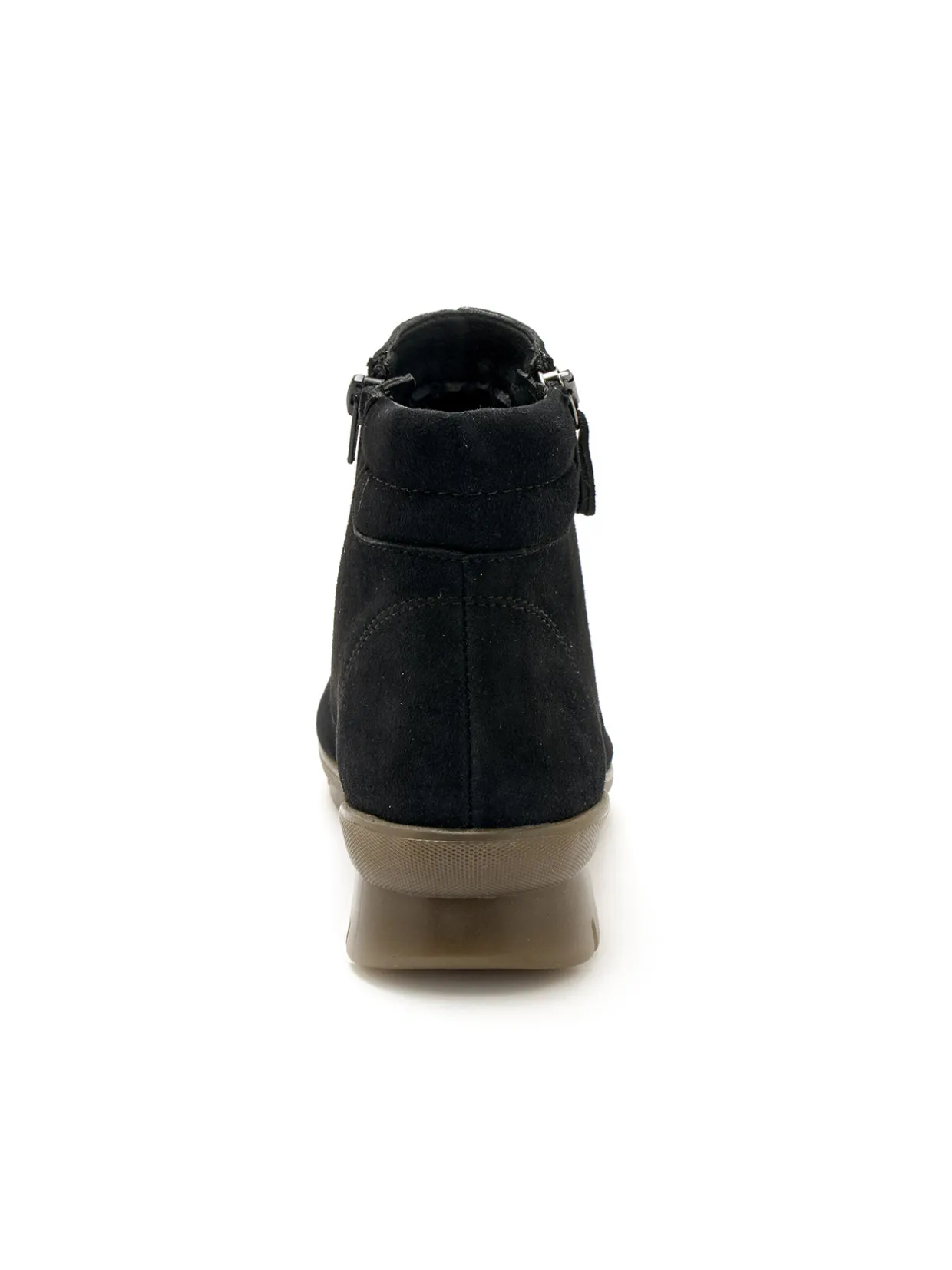 Femme Pédiconfort Boots en cuir extensible double zip