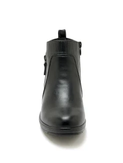 Femme Pédiconfort Boots fourrées compensées double zip