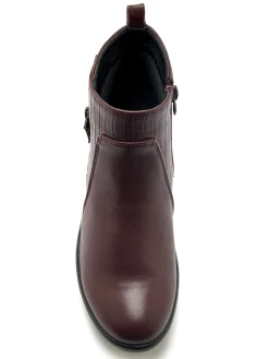 Femme Pédiconfort Boots fourrées compensées double zip