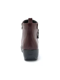 Femme Pédiconfort Boots fourrées compensées double zip