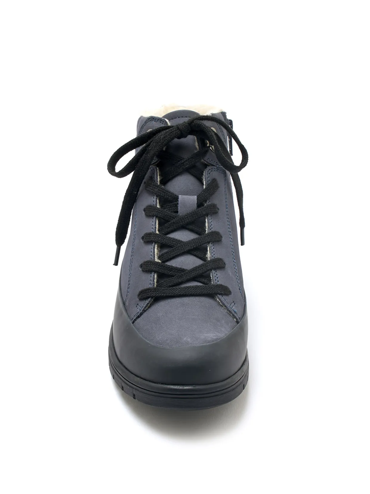 Femme Pédiconfort Boots fourrées cuir velours et caoutchou