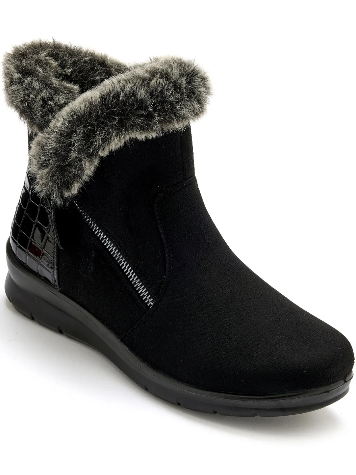Femme Pédiconfort Boots fourrées zippées