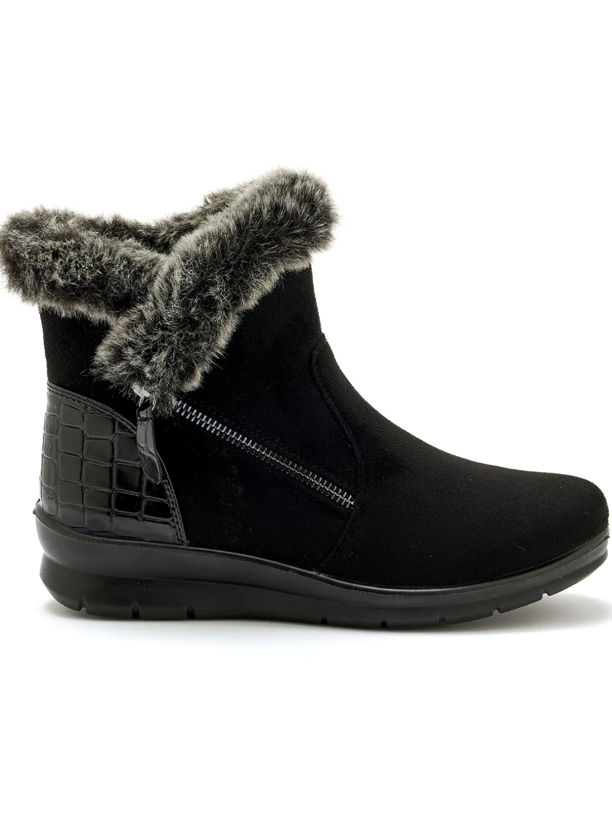 Femme Pédiconfort Boots fourrées zippées