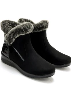 Femme Pédiconfort Boots fourrées zippées