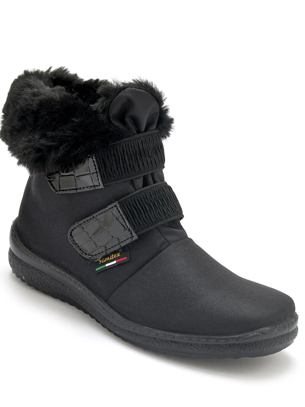 Femme Pédiconfort Boots imperméables à pattes scratch