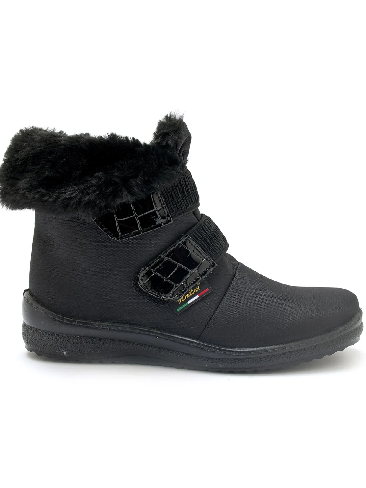 Femme Pédiconfort Boots imperméables à pattes scratch