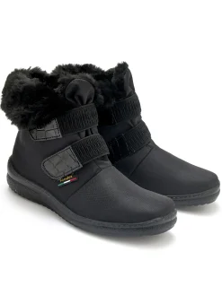 Femme Pédiconfort Boots imperméables à pattes scratch