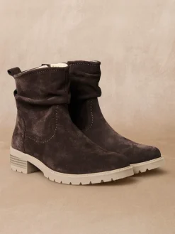 Femme Pédiconfort Boots molletonnées effet plissé