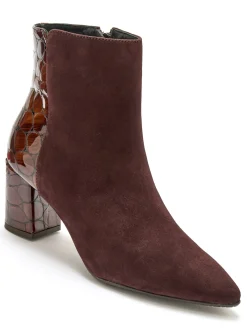 Femme Pédiconfort Boots zippées cuir velours