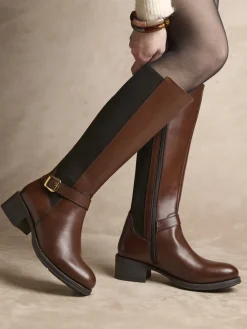 Femme Pédiconfort Bottes hautes mollets larges