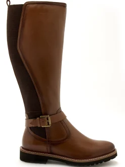 Femme Pédiconfort Bottes tout cuir zip et élastiques
