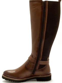 Femme Pédiconfort Bottes tout cuir zip et élastiques