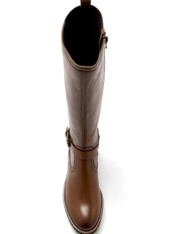 Femme Pédiconfort Bottes tout cuir zip et élastiques