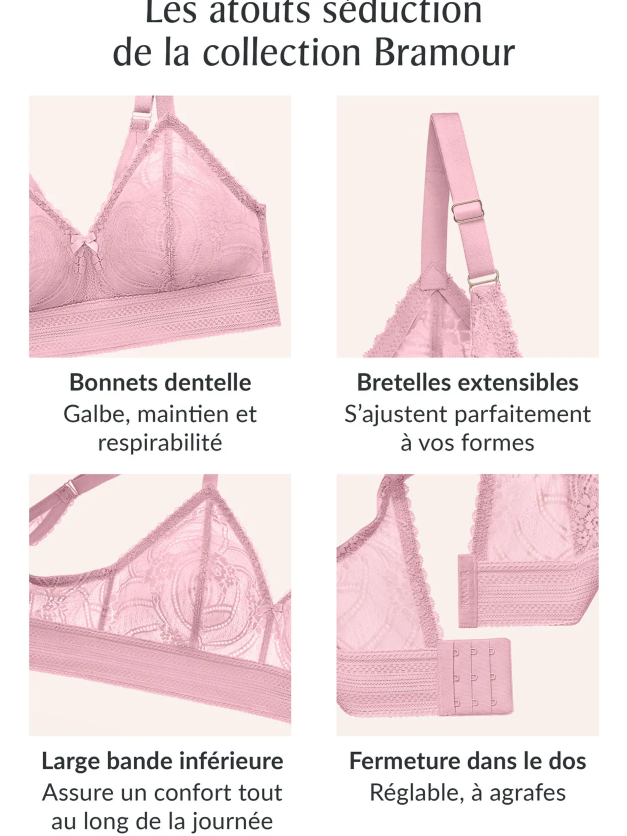 Glamorise Bralette Bramour Gramercy Dentelle Luxe